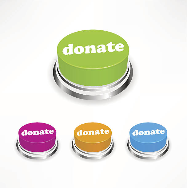 Donate button Donate button tithe stock illustrations