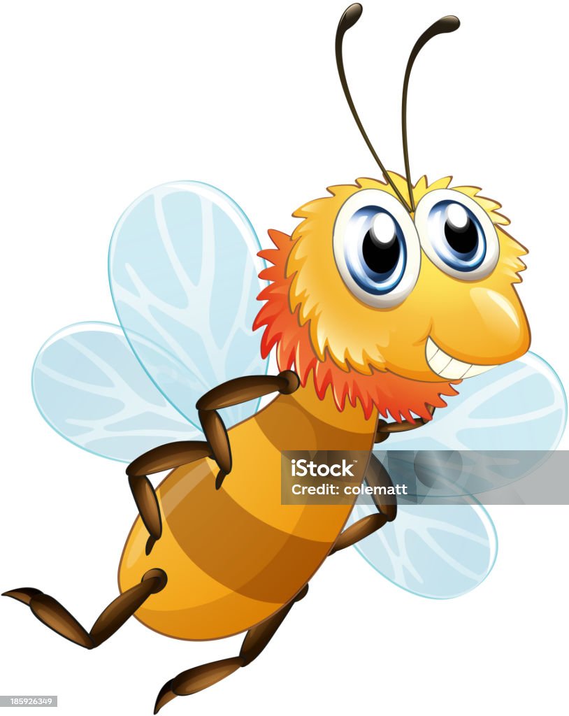 bee sonriente - arte vectorial de Abdomen libre de derechos