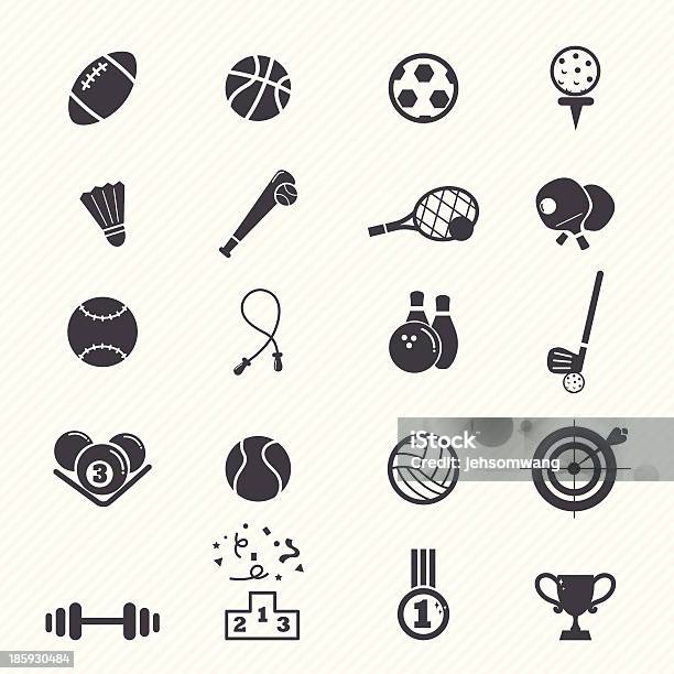 Sport Symbol Stock Vektor Art und mehr Bilder von Rugbyball - Rugbyball, Icon, Amerikanischer Football