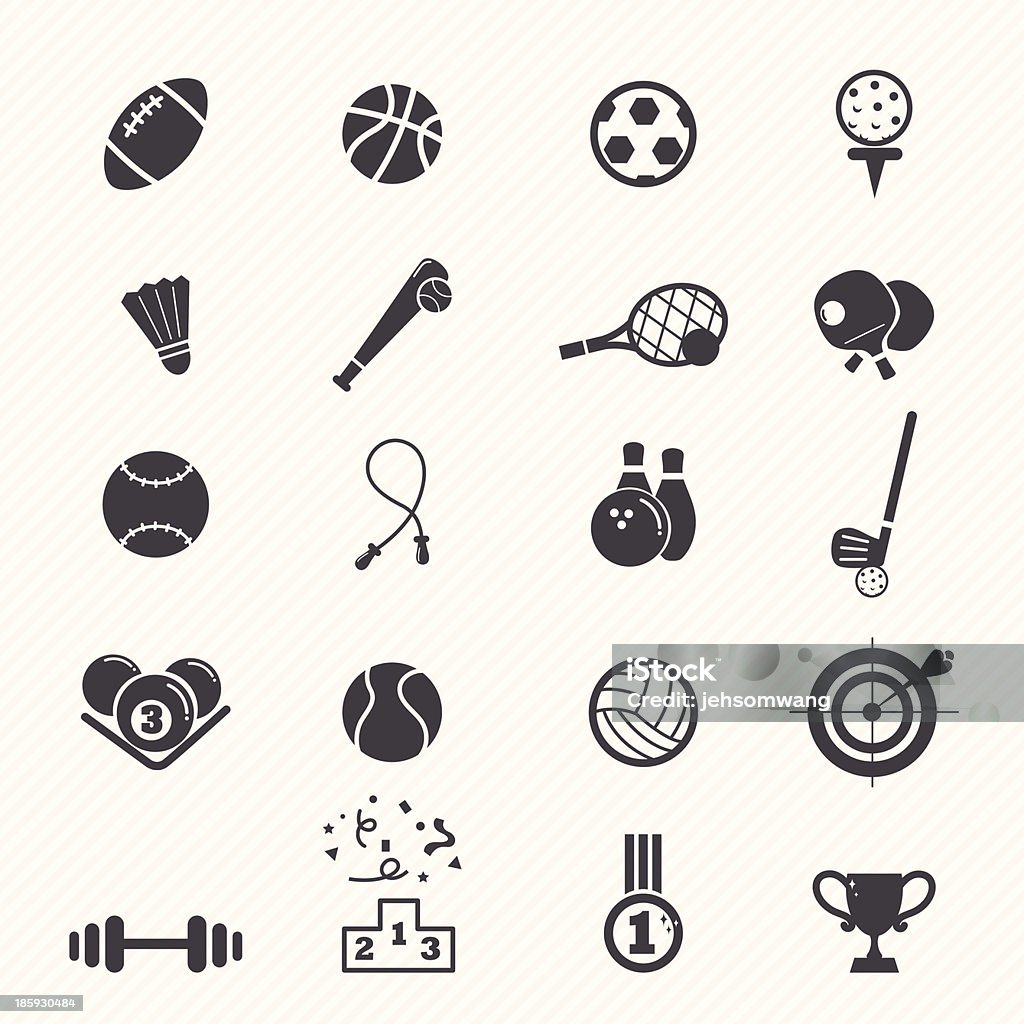 Sports Icons Sports Icons isolated on white background Rugby Ball stock vector