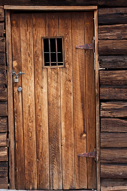 istock Old western jail door 185930709