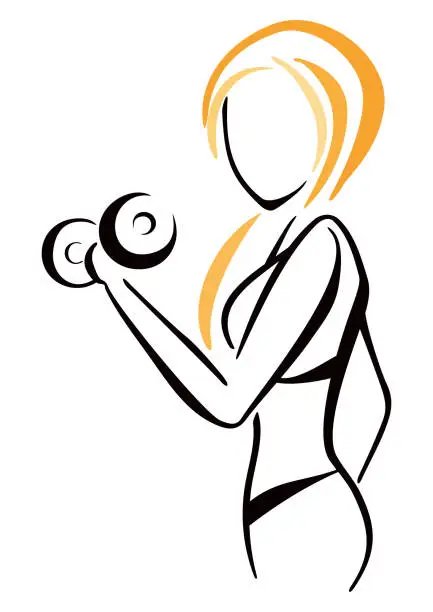 Vector illustration of Fitness symbol design