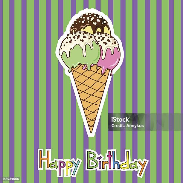 Karty Urodziny Z Lodami - Stockowe grafiki wektorowe i więcej obrazów Chłodny - Chłodny, Clip Art, Czekolada