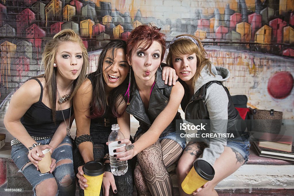 Gruppo eterogeneo Goofing tutto - Foto stock royalty-free di Acqua