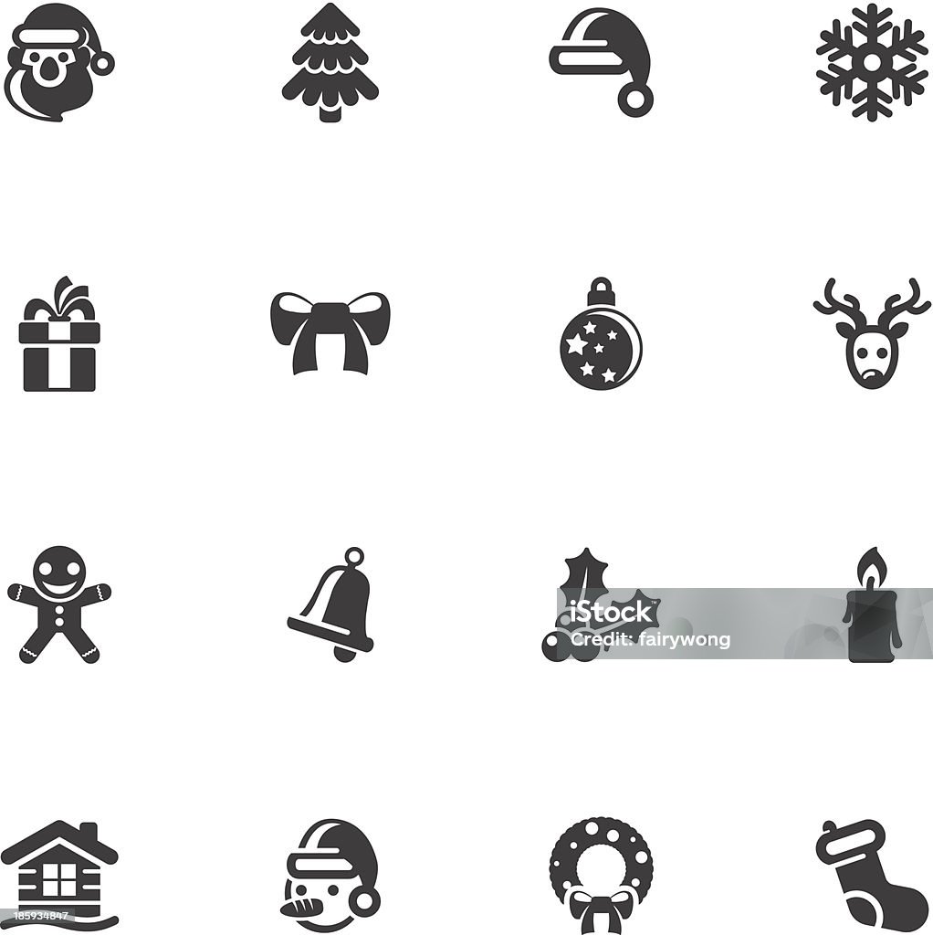 Many different Christmas computer Icons Illustration of Christmas icons on the white. Bell stock vector