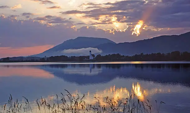 Sunrise at Lake Forggensee in Schwangau,Bavaria,Germany