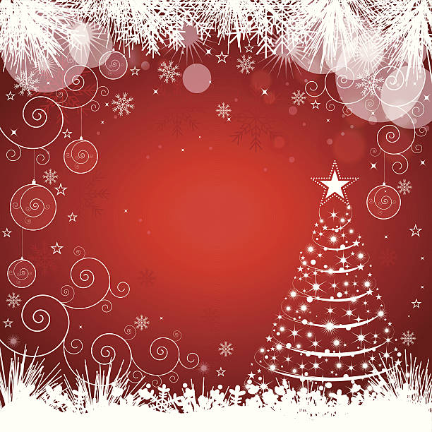 Christmas Tree Background - Illustration vector art illustration