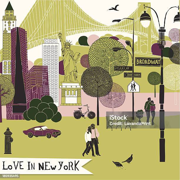 Ilustración de Ilustración De Una Escena Urbana Con Personas A y más Vectores Libres de Derechos de Ciudad de Nueva York - Ciudad de Nueva York, Parque público, Panorama urbano