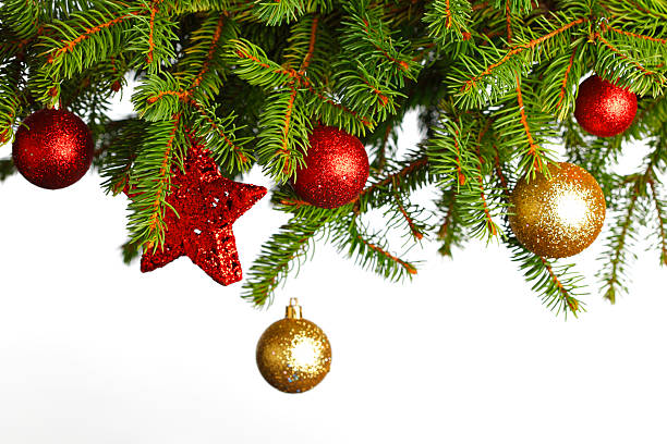 istock Christmas decoration on fir 185936209