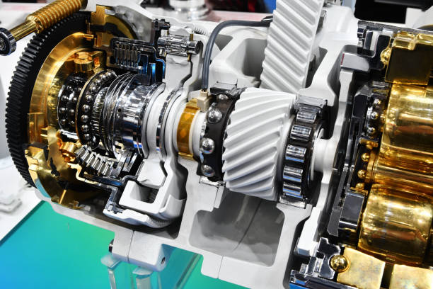 istock Cut model of EV car transmission 1859365397