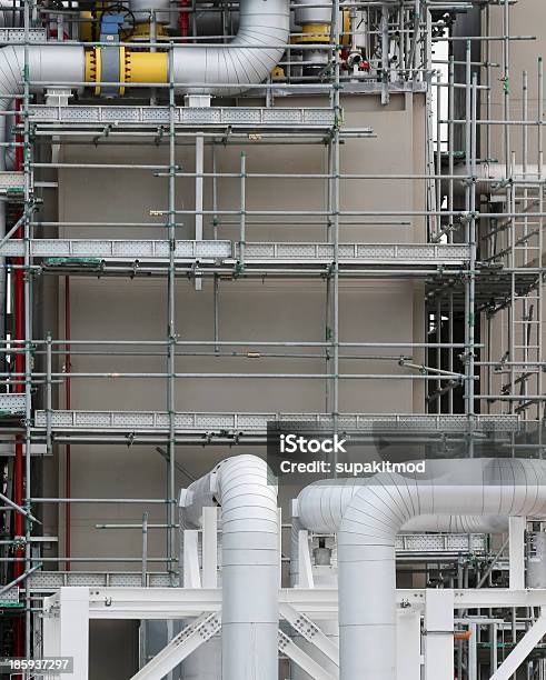 Pipe Line With Structure Stock Photo - Download Image Now - Factory, Industry, Insulation