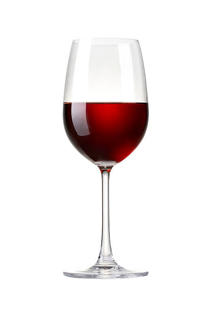 Red wine in a glass - realistic photo image Red wine in a glass isolated on white background merlot grape photos stock pictures, royalty-free photos & images