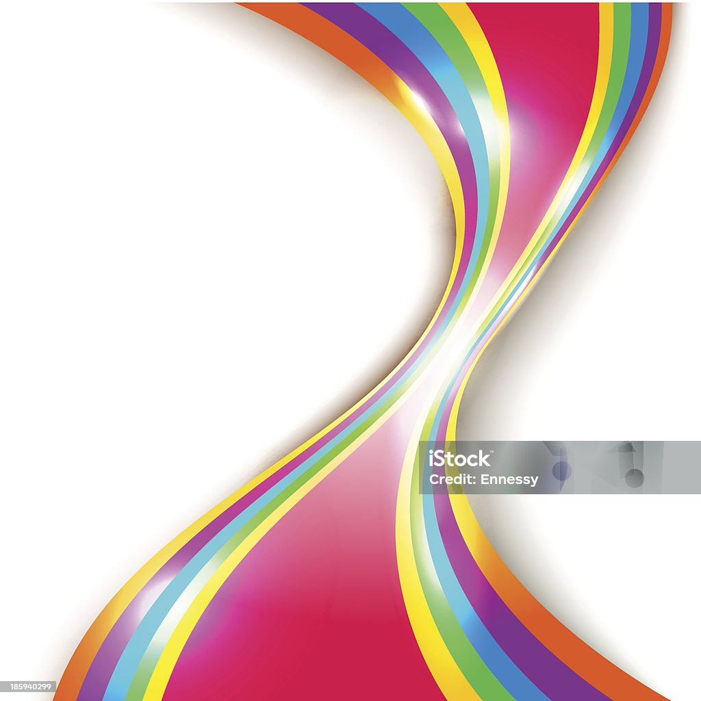 design astratto vettoriale con linee multicolore - arte vettoriale royalty-free di Arcobaleno