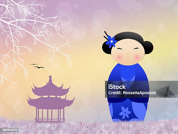 Kokeshi Doll Stock Illustration - Download Image Now - Adult, Asia, Asian Culture