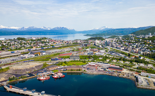 Aerial view of Narvik, Norway