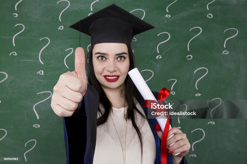 Chica nuevos graduados - Foto de stock de Graduación libre de derechos