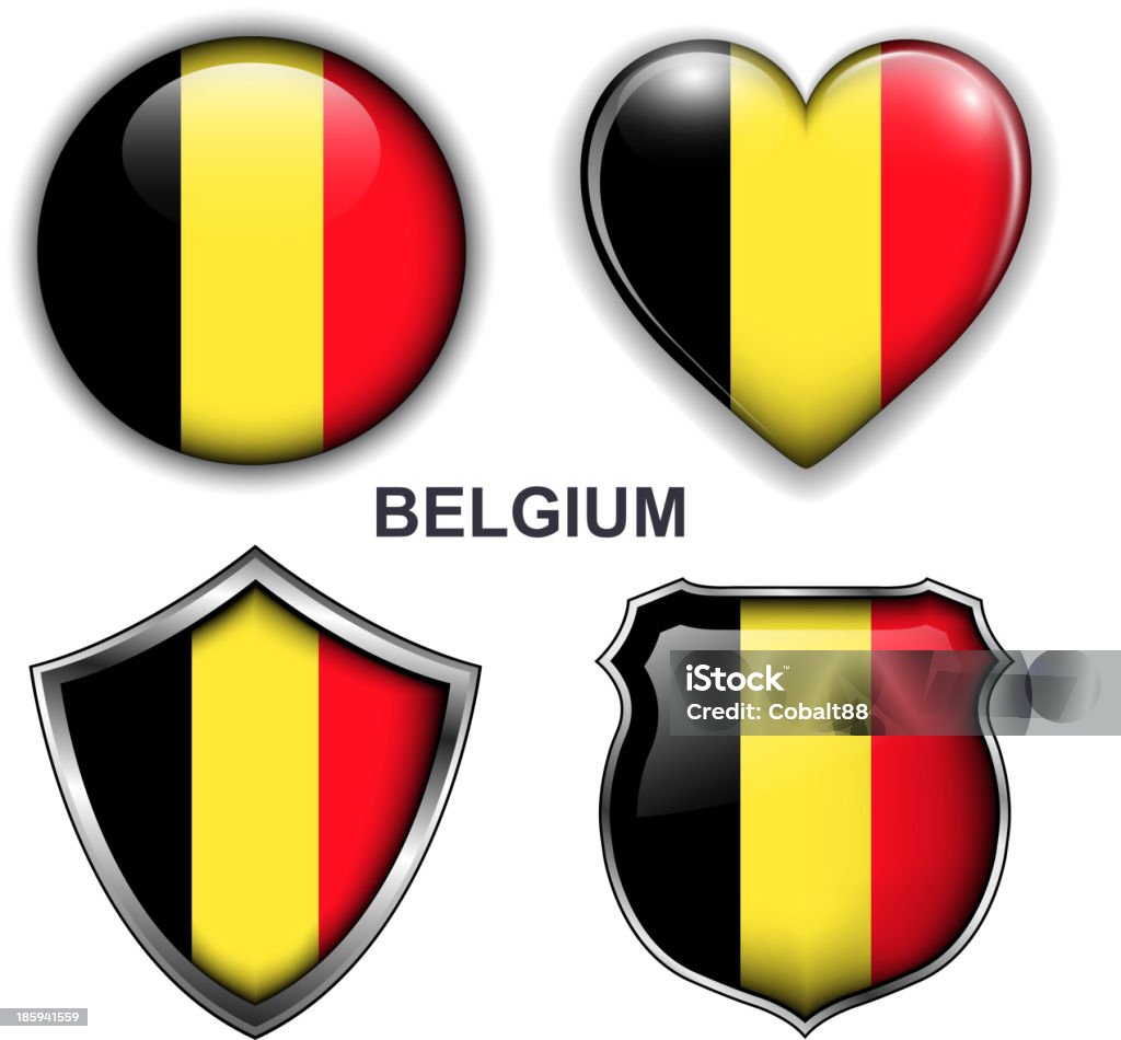 Belgium icons Belgium flag icons, vector buttons.. Backgrounds stock vector