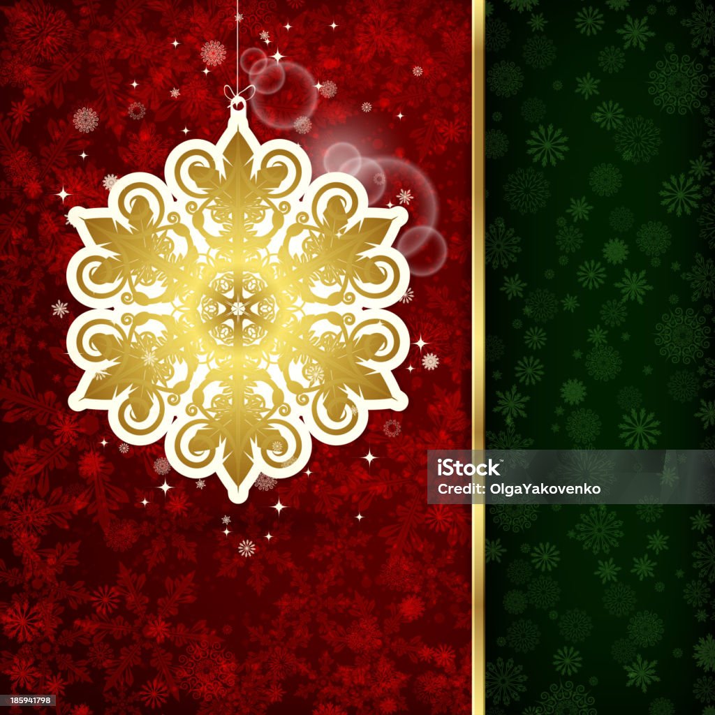 Sfondo con Natale decorazione e fiocchi di neve, illustrazioni. - arte vettoriale royalty-free di Arredamento