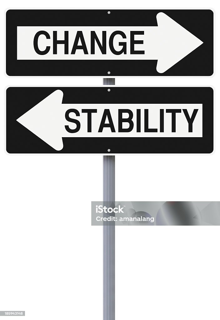Stability Sign Stability Or Change Stock Photo - Download Image Now - Arrow Symbol ...