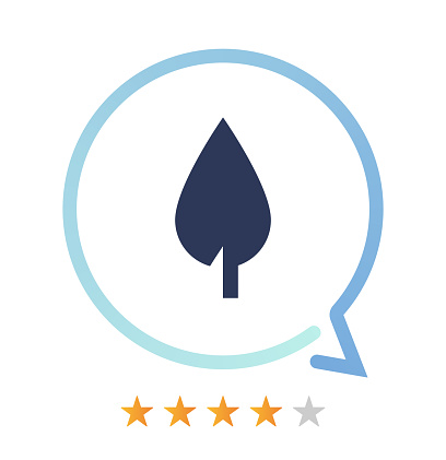 Growth rating and comment vector icon.