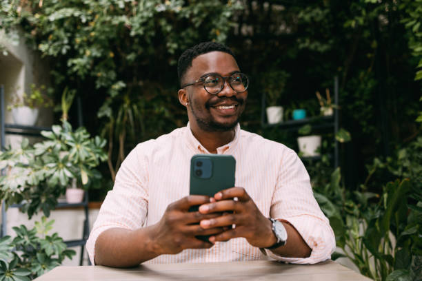istock City Connection: African-American Man on Mobile Break 1859477142