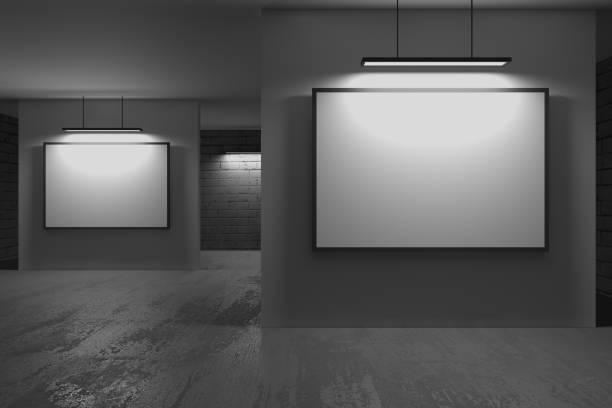 istock Gallery room with blank pictures 1859489695