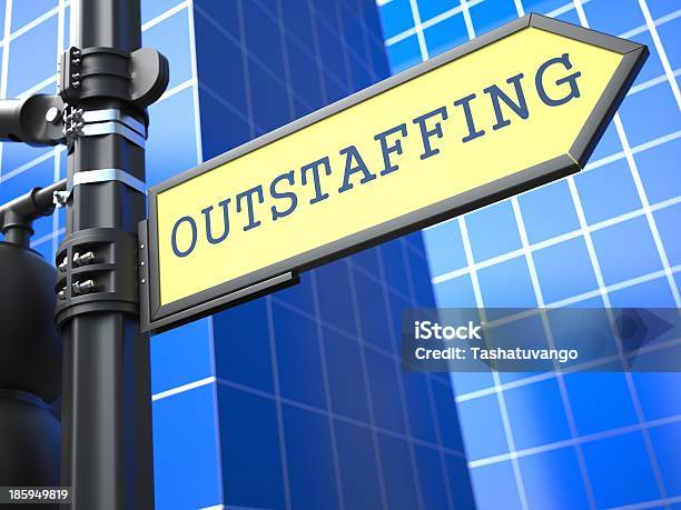 Outstaffing Business Concept Stock Photo - Download Image Now - Blue, Building Contractor, Business