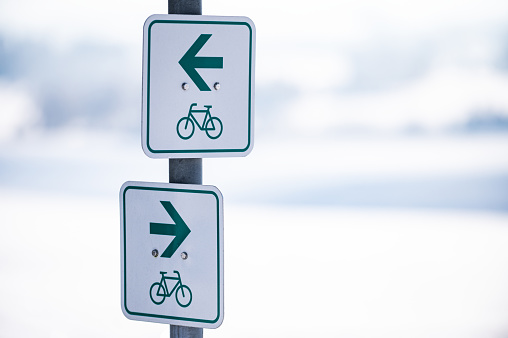 sign cycling route road sign rectangle