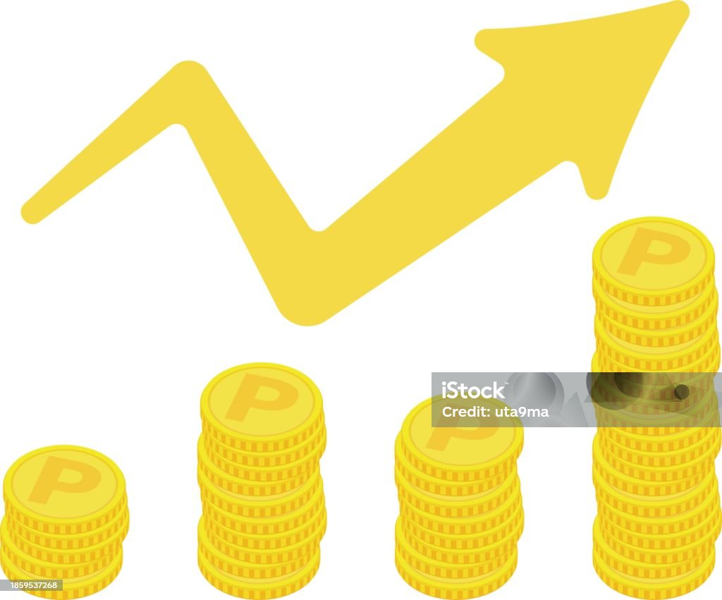 An upward-sloping graph that can be used for business conditions and the economy / illustration material (vector illustration) Abundance stock vector An upward-sloping graph that can be used for business conditions and the economy / illustration material (vector illustration) Abundance stock vector