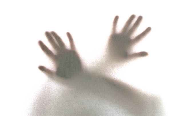 istock Mystic silhouette of man asking for help 185954179