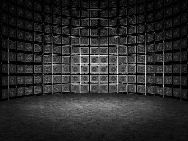 istock Wall of guitar amps 185955675
