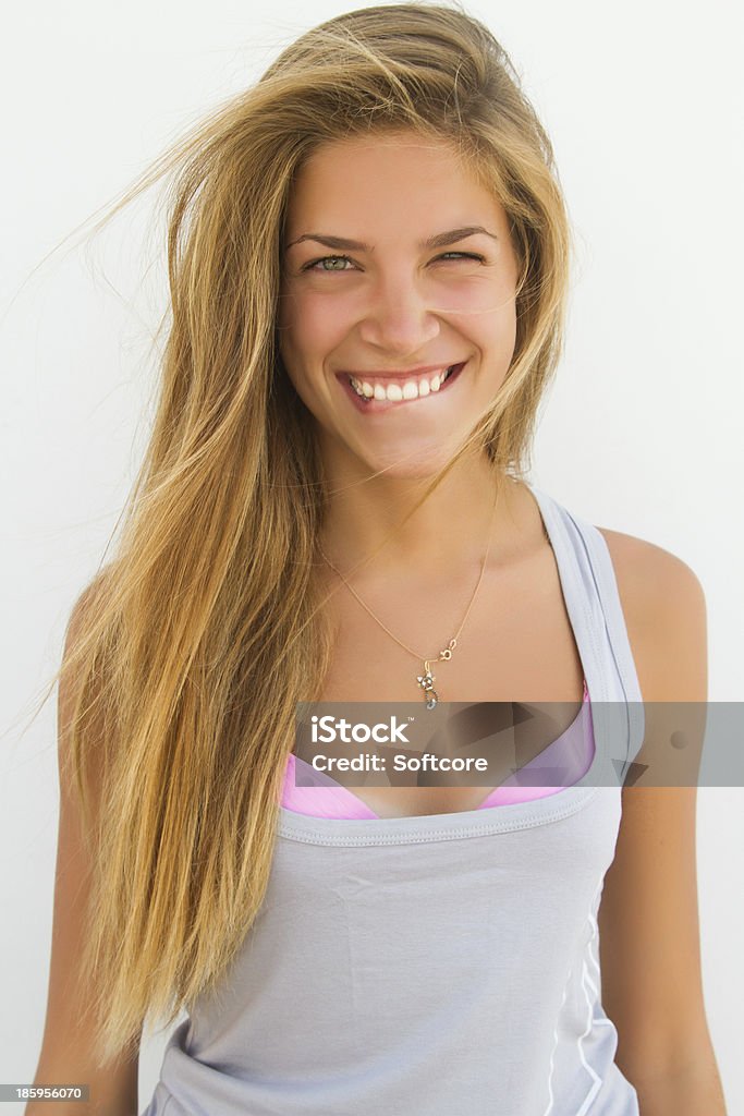 Woman smiling Young woman smiling Adult Stock Photo