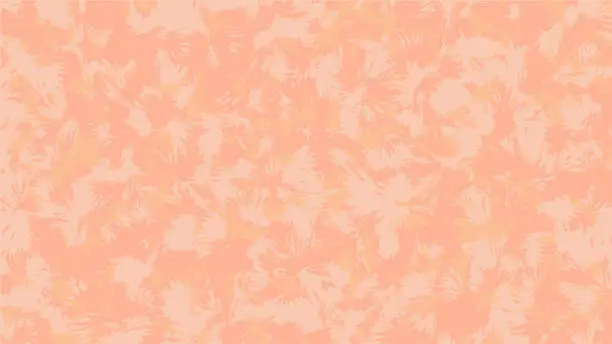 Vector illustration of Abstract background pattern of floral theme with color Peach. Fashion and luxury delicate pastel backdrop. Ideal for print, fabric, wallpaper, cover, banner, wrapping paper