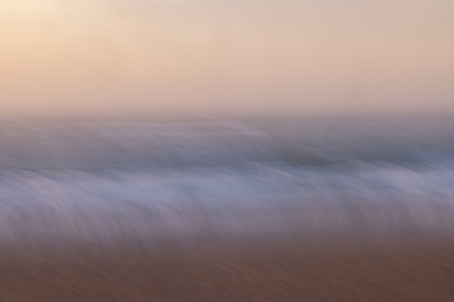 Stunning , moody, abstract images capturing the subtle early morning light on a beach in Barcelona
