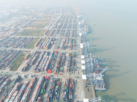 Bird's eye view of cross-border trade ports