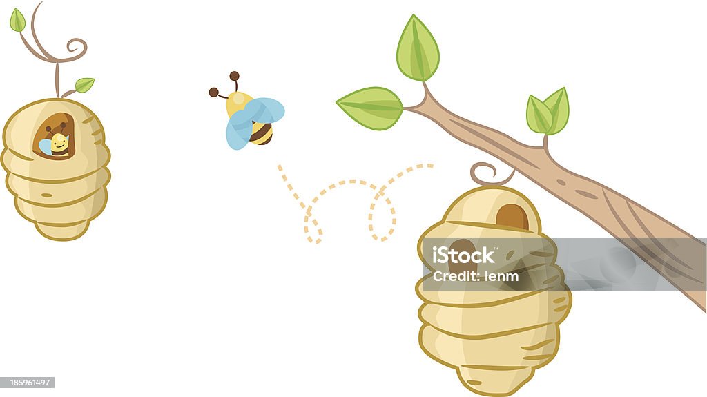 Bee Hive fondo - arte vectorial de Abeja libre de derechos