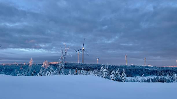 istock Wind turbines in winter in Sweden 1859625419