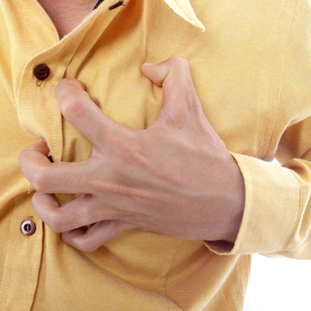 istock Heart Attack ,Use hand grabbing a chest 185964747