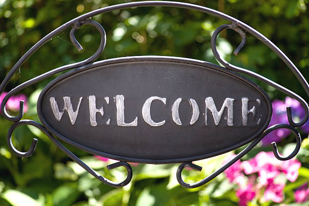 istock welcome sign in the garden 185965680