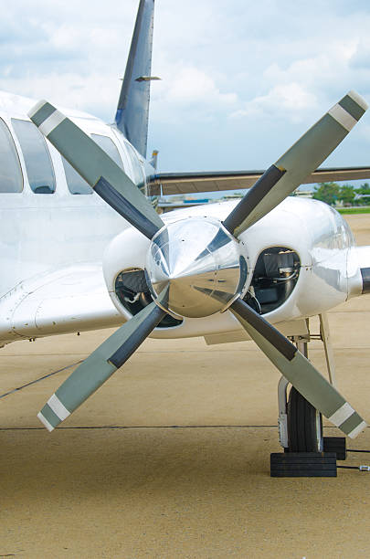istock Close up of aircraft propeller 185965702