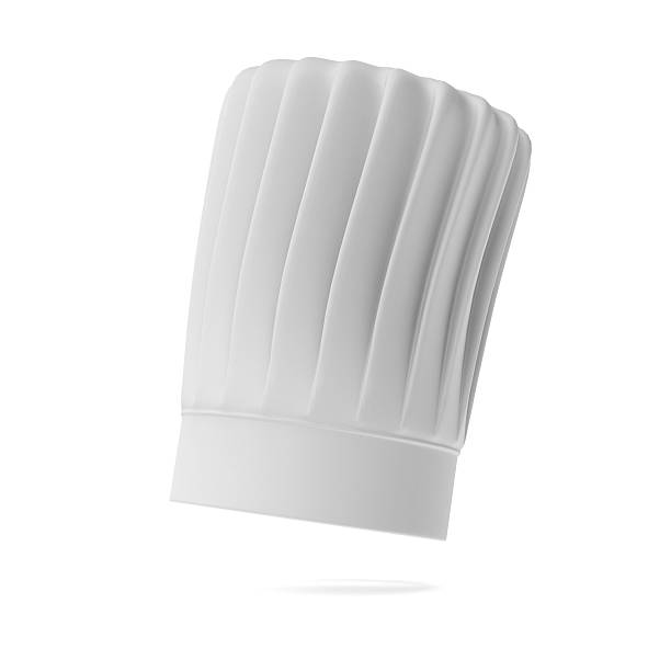 White tall chef hat White tall chef hat isolated on a white background chefs hat stock pictures, royalty-free photos & images