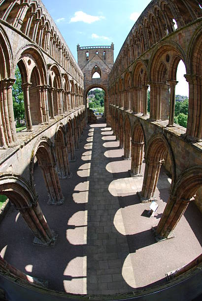 istock Distorted View of Jedburgh Abbey 185967577