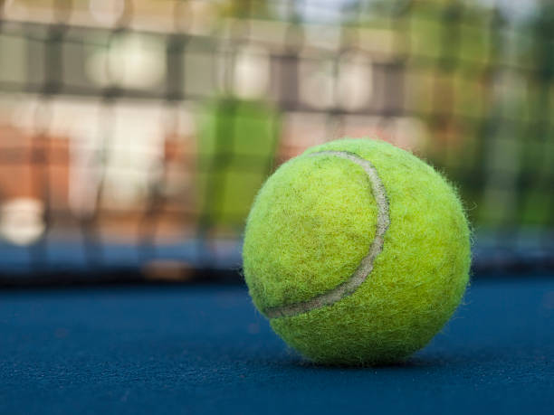istock Worn out tennis ball 185969780