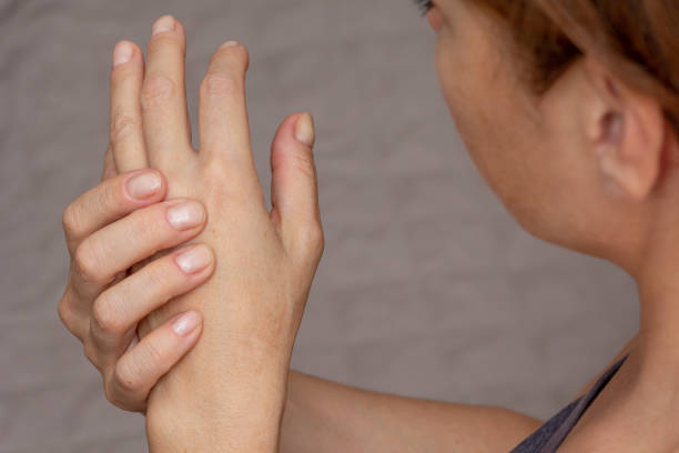 istock Woman hands showing numb hand 1859698911