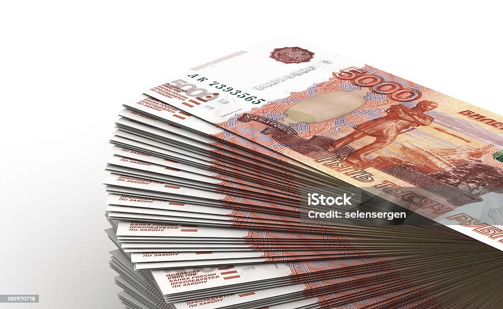Pila di rublo - Foto stock royalty-free di Affari