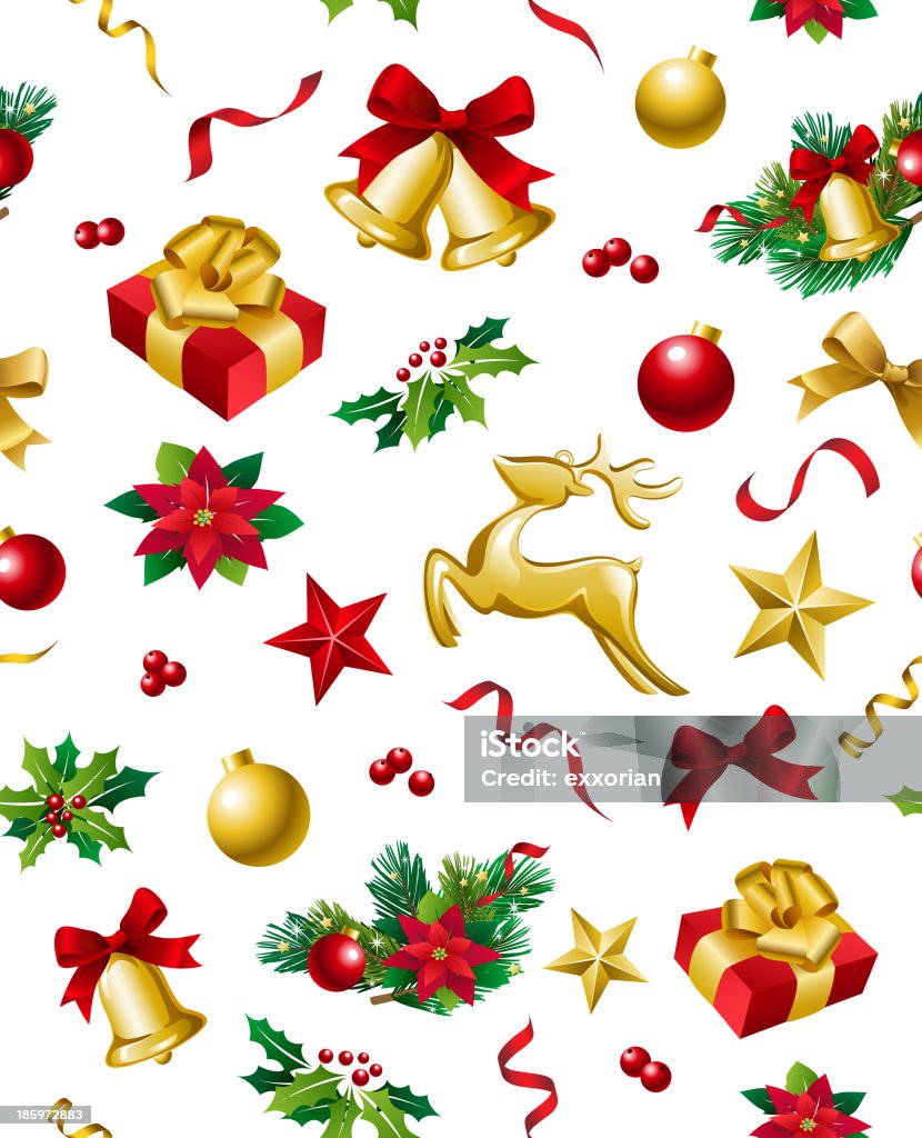 Seamless Pattern di Natale - arte vettoriale royalty-free di Carta da regalo natalizia