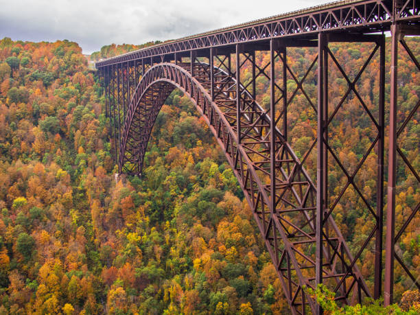 istock The bride over River Gorge, West Virginia, in fall foliage. 1859744493
