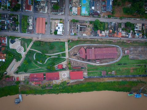 Top down show of this historical site in Porto Velho