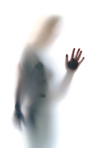 istock Mystic silhouette of man asking for help 185977360