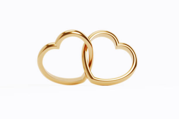 istock Gold Hearts On White Background 1859799074
